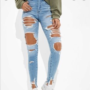 Distressed American Eagle Jeans